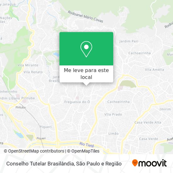 Conselho Tutelar Brasilândia mapa