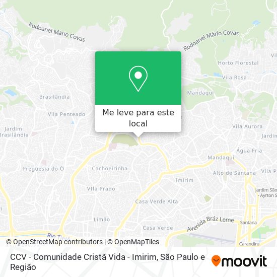 CCV - Comunidade Cristã Vida - Imirim mapa