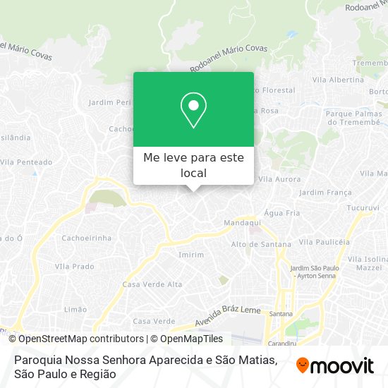 Paroquia Nossa Senhora Aparecida e São Matias mapa