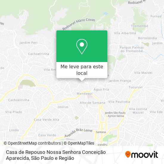 Casa de Repouso Nossa Senhora Conceição Aparecida mapa