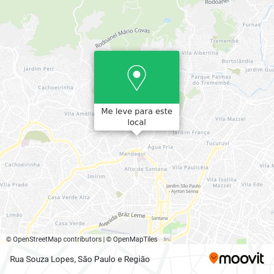 Rua Souza Lopes mapa