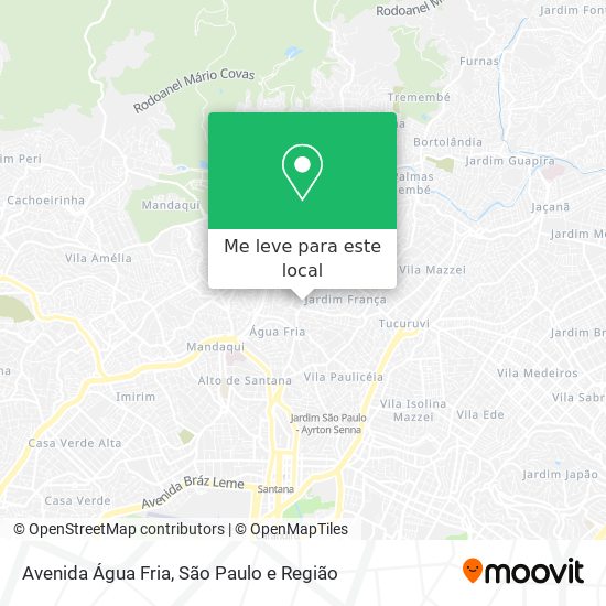 Avenida Água Fria mapa