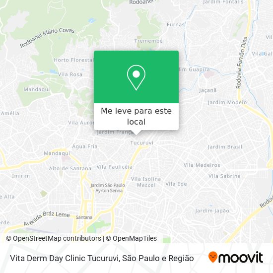 Vita Derm Day Clinic Tucuruvi mapa