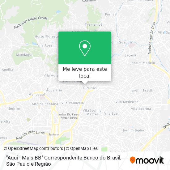 "Aqui - Mais BB" Correspondente Banco do Brasil mapa