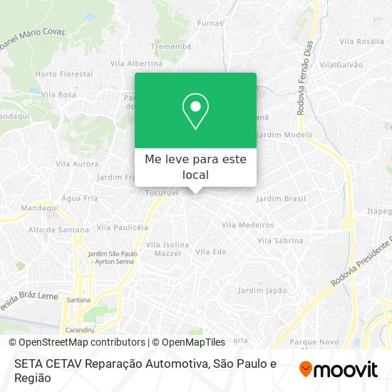 SETA CETAV Reparação Automotiva mapa