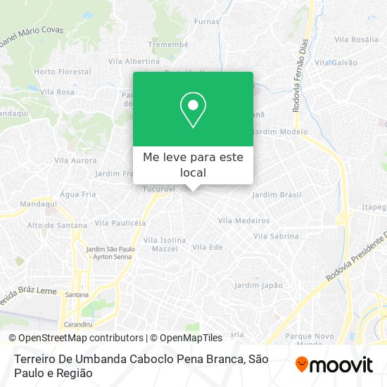 Terreiro De Umbanda Caboclo Pena Branca mapa
