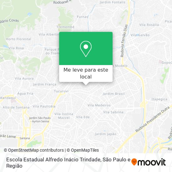 Escola Estadual Alfredo Inácio Trindade mapa