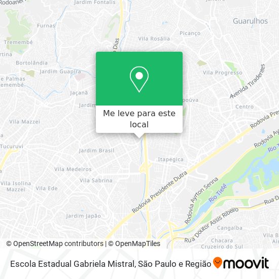 Escola Estadual Gabriela Mistral mapa