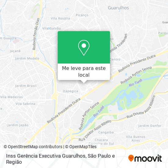Inss Gerência Executiva Guarulhos mapa