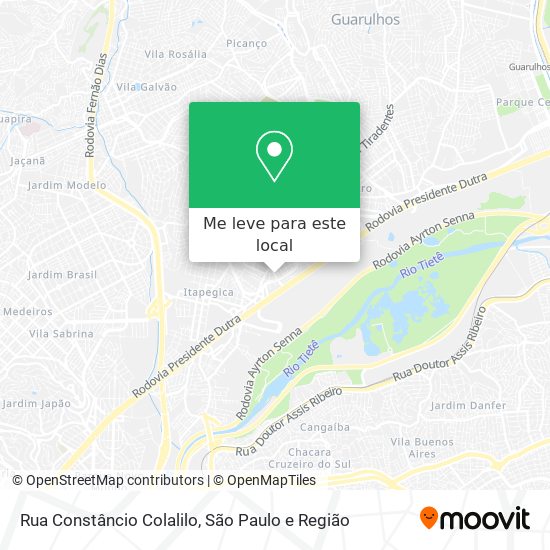 Rua Constâncio Colalilo mapa