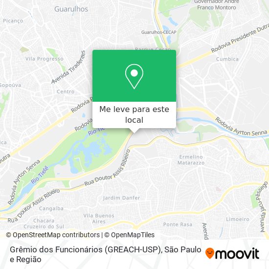 Grêmio dos Funcionários (GREACH-USP) mapa