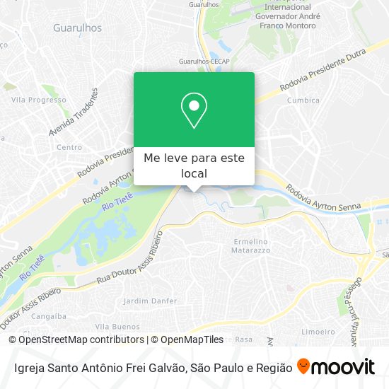 Igreja Santo Antônio Frei Galvão mapa