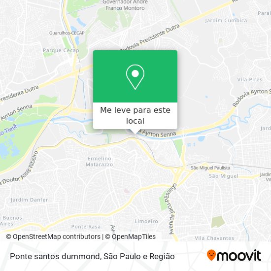 Ponte santos dummond mapa