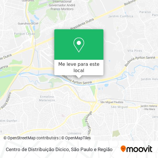 Centro de Distribuição Dicico mapa