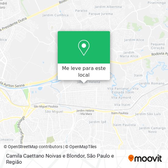 Camila Caettano Noivas e Blondor mapa