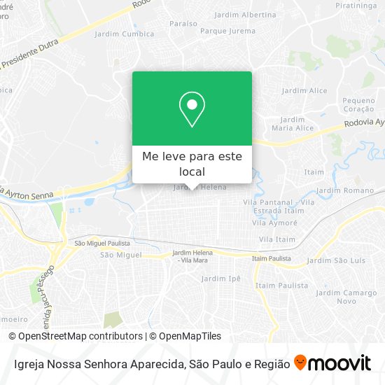 Igreja Nossa Senhora Aparecida mapa