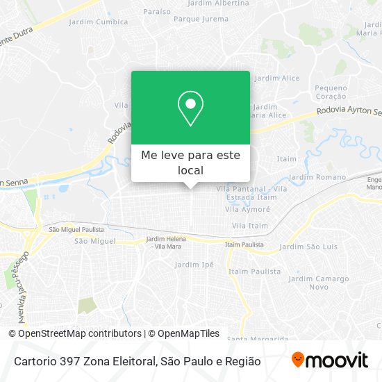 Cartorio 397 Zona Eleitoral mapa