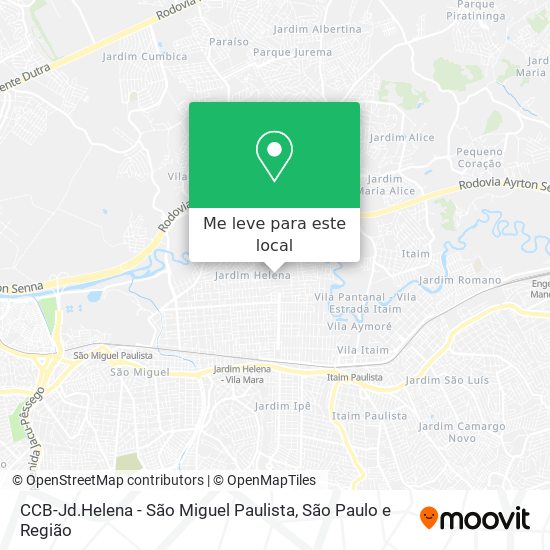 CCB-Jd.Helena - São Miguel Paulista mapa