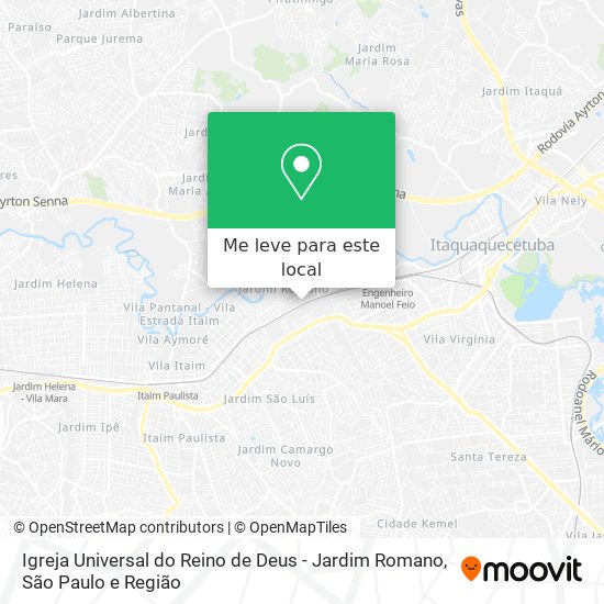 Igreja Universal do Reino de Deus - Jardim Romano mapa