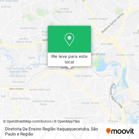 Diretoria De Ensino Região Itaquaquecetuba mapa