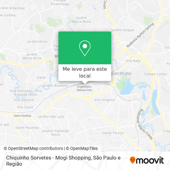 Chiquinho Sorvetes - Mogi Shopping mapa