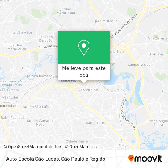 Auto Escola São Lucas mapa