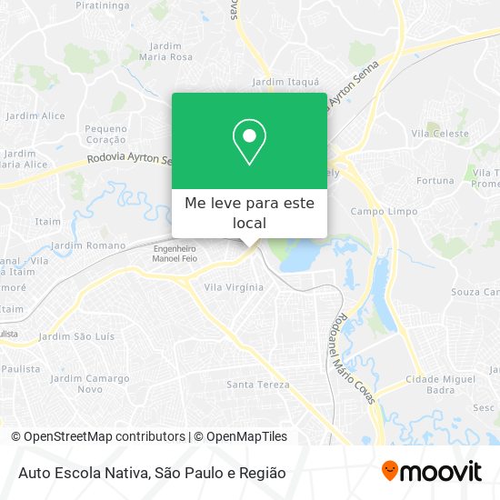 Auto Escola Nativa mapa