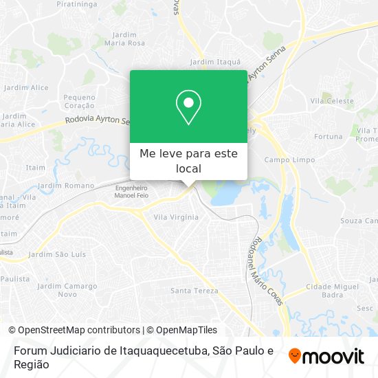 Forum Judiciario de Itaquaquecetuba mapa