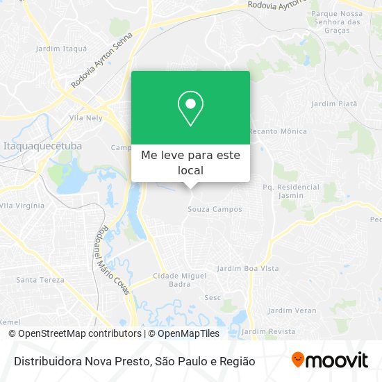 Distribuidora Nova Presto mapa