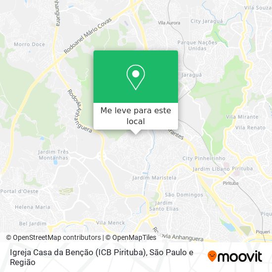 Igreja Casa da Benção (ICB Pirituba) mapa