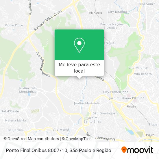 Ponto Final Onibus 8007/10 mapa