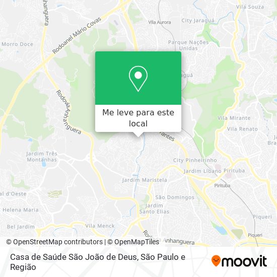 Casa de Saúde São João de Deus mapa