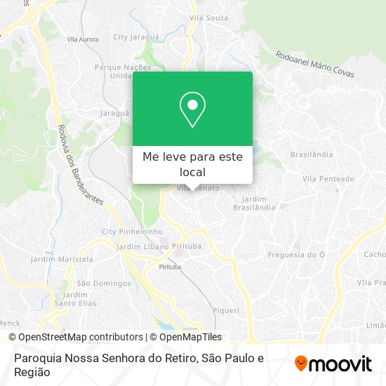 Paroquia Nossa Senhora do Retiro mapa