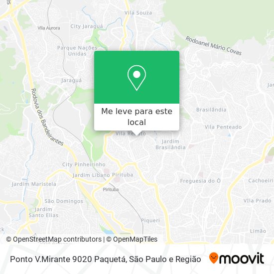 Ponto V.Mirante 9020 Paquetá mapa