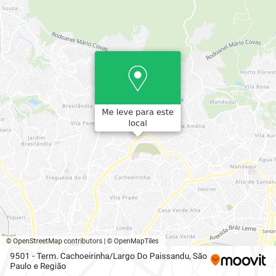 9501 - Term. Cachoeirinha / Largo Do Paissandu mapa