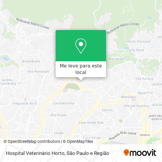 Hospital Veterinário Horto mapa