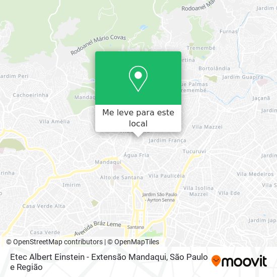 Etec Albert Einstein - Extensão Mandaqui mapa