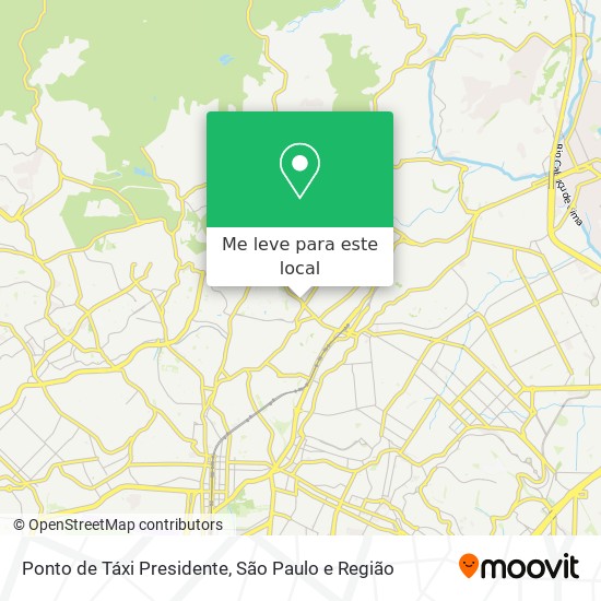 Ponto de Táxi Presidente mapa