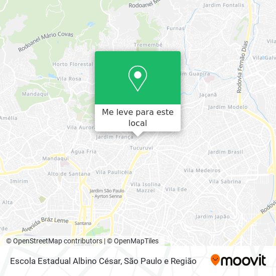 Escola Estadual Albino César mapa