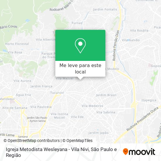 Igreja Metodista Wesleyana - Vila Nivi mapa