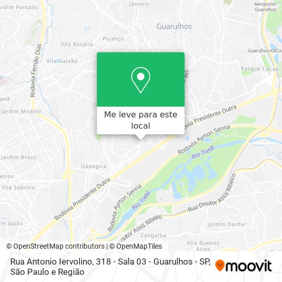 Rua Antonio Iervolino, 318 - Sala 03 - Guarulhos  -  SP mapa