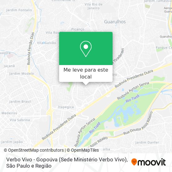 Verbo Vivo - Gopoúva (Sede Ministério Verbo Vivo) mapa