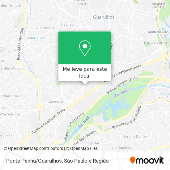 Ponte Penha/Guarulhos mapa