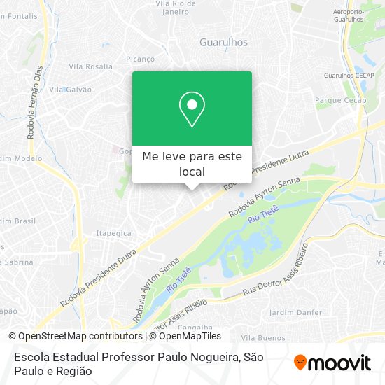 Escola Estadual Professor Paulo Nogueira mapa