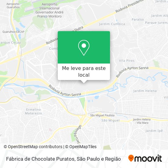 Fábrica de Chocolate Puratos mapa