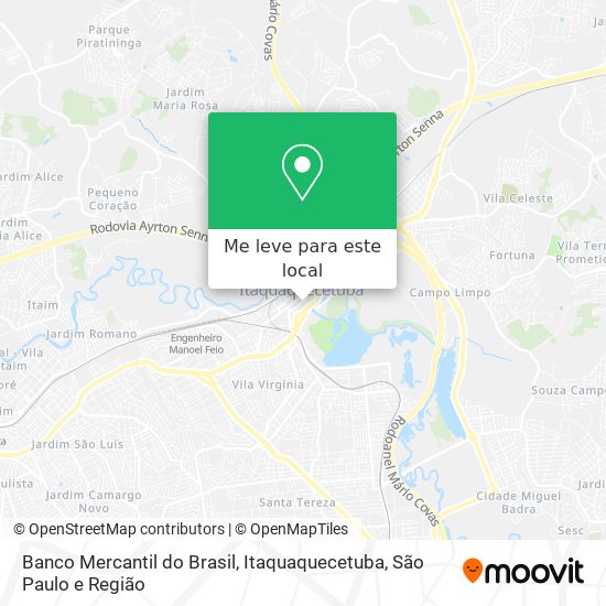 Banco Mercantil do Brasil, Itaquaquecetuba mapa