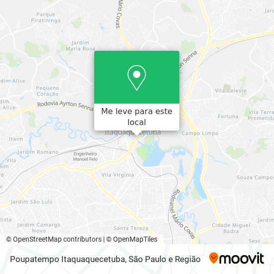 Poupatempo Itaquaquecetuba mapa