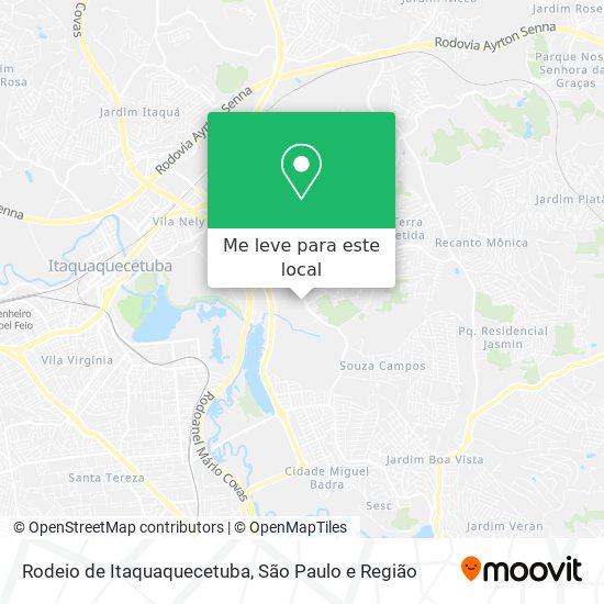 Rodeio de Itaquaquecetuba mapa