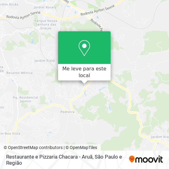 Restaurante e Pizzaria  Chacara - Aruã mapa