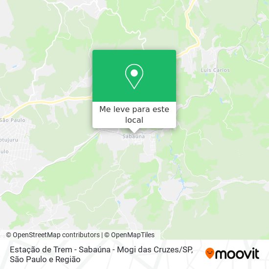 Estação de Trem - Sabaúna - Mogi das Cruzes / SP mapa